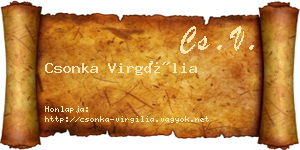 Csonka Virgília névjegykártya